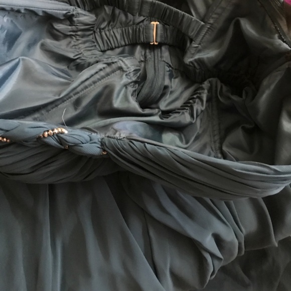 Strapless green Calvin Klein evening gown size 14 - Picture 6 of 7